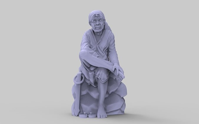 saibaba Dieu bijoux sai baba statue art or Murti sculpture Shirdi Indien 3D print model - Mito3D
