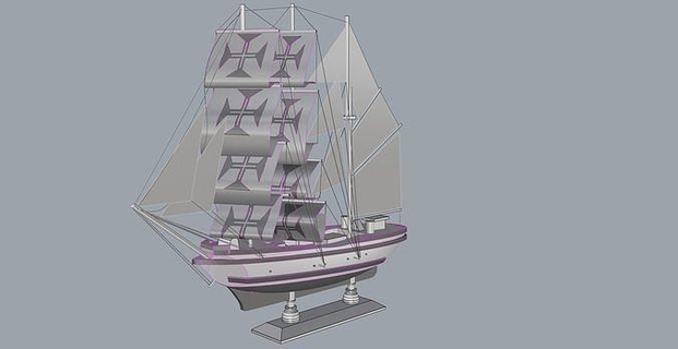 barco vela rebocador navio jangada industrial embarcação puxão comercial ilustração iate navegação náutico corda jogos brinquedos acessórios 3d print model - Mito3D