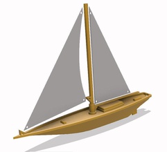 yelken tekne 3d model deniz gemi yat baskı yazdır sanat masaüstü şekil yelkenli oyuncaklar oyunlar 3d print model - Mito3D