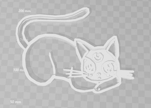 marinaio luna biscotto taglierina bundle anime manga galleta molde cortante cucina sailormoon gata luna gatto casa cenare 3d print model - Mito3D