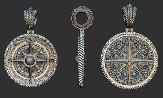 sailor pendant ship sea jewelry art ornament men pendants 3d print model - Mito3D
