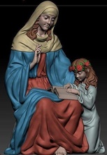 santo ann arte donna sacro religione spiritualità dio sculture cattolicesimo statua 3d print model - Mito3D