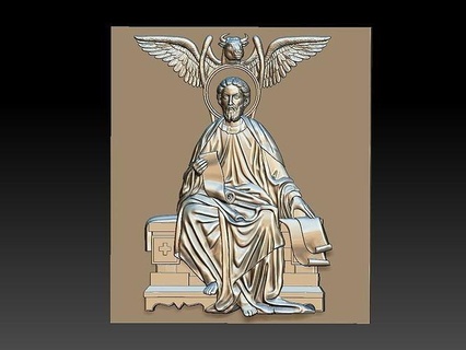 santo apostolo luke 3d modello sollievo cnc stampa arte sculture evangelista decorazione artcam cristiano ortodosso icona religiou 3d print model - Mito3D
