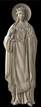 aziz barbara din sanat maneviyat kilise heykel dikey antik deko heykeller mimari dekorasyon 3d print model - Mito3D