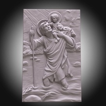 Saint christophe religion crhist religiou objet Jésus Christian argent bijou pendentif sterling imprimable mode bijoux pendentifs 3d print model - Mito3D