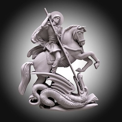 saint george religious warrior cathedral religiou object christian bible jesus art figure pendant jewelry pendants 3d print model - Mito3D