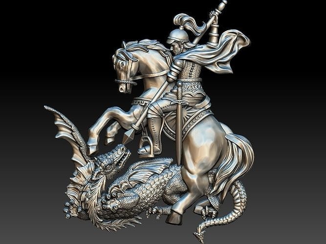 santo Giorgio sao jorge San saojorge Drago armadura guerreiro cavaliere cavalo cavallo orixa ogun oxala Gesù gioielleria st san ciondoli 3D print model - Mito3D