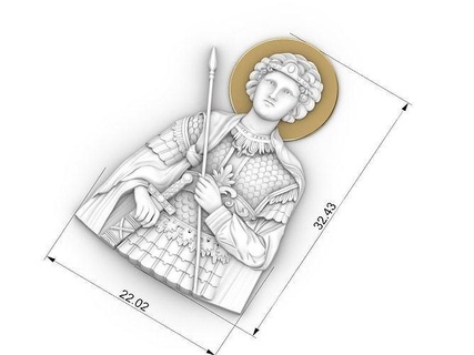 saint george bas relif 3d cnc model icon religion orthodox christian relief greek byzantine jewelry decoration religiou nicholas jesu russian art badges georgios coins 3d print model - Mito3D