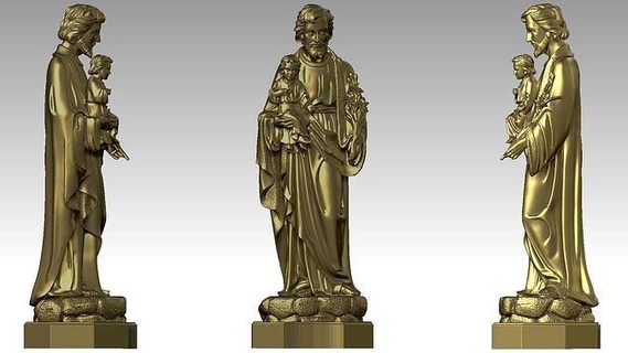 saint joseph religion catholic jesus holy art sculptures 3d print model - Mito3D