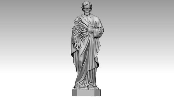 saint joseph - 3d print model catholic religious religiou object cathedral art sculptures 3d print model - Mito3D