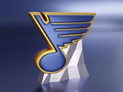 aziz Louis blues Fincan 3d Yazdır baskı dekor logo nhl hokey sembol uluslararası rekabet spor tasarım ev 3d print model - Mito3D