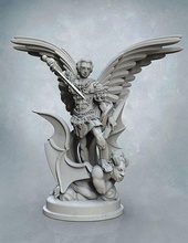 santo Michael amatomia azione scultura file zbrush keaton Marrone arte sculture 3d print model - Mito3D