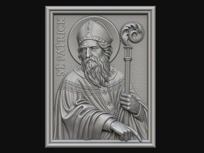aziz patrick madalyon tanrı katolik hıristiyan kolye ucu dini isa takı mücevher bas rahatlama sanat heykeller 3d print model - Mito3D