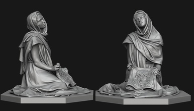 aziz veronica heykel duvak kumaş isa baş i̇sa çapraz dini takı mücevher st katolik hıristiyan kutsal kitap kilise vesika çarmıha gerilme dua sanat heykeller 3d print model - Mito3D