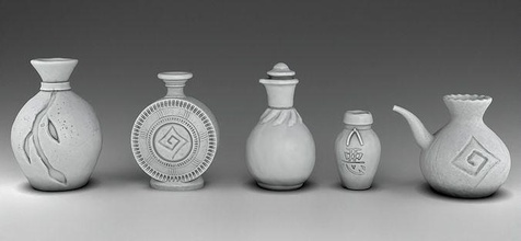 sake vessels 3d 3dprinting 3dprint house middleages wood 28mm miniatures stylized blizard warcraft castle decor toy building architecture rpg farm japan games toys board 3d print model - Mito3D