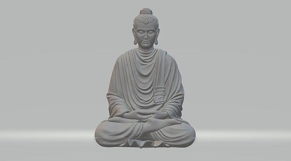 Sakyamuni Buddha 3d Modell cnc Skulptur Statue Meditation Buddhismus druckbar Gottheit Religion 3dsmax zbrush Drachen abstrakt Kunst Skripte Modellieren Miniaturen Skulpturen 3d print model - Mito3D