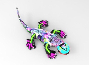 salamandra alebrije messicano colore rettile lucertola creatura arte 3d print model - Mito3D
