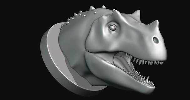 tuzluyovenatör baş 3d model yazdırılabilir Yazdır Dinozor Sanat heykeller 3d print model - Mito3D