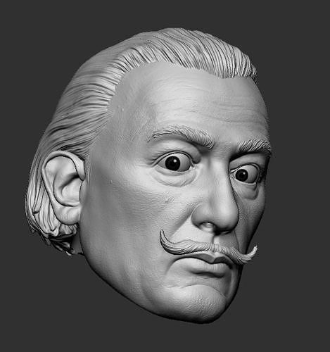 salvador dali tête salvadordali pablo picasso frida kahlo artiste figure jouet miniatures peindre peintre gogh sculptures van gogh art répliques 3D print model - Mito3D