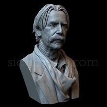 sam elliott karitè brennan 1883 fallimento scultura scolpire 3dprinting somiglianza realistico arte 3dmodel sidnaique ritratto occidentale nazione sculture 3d print model - Mito3D