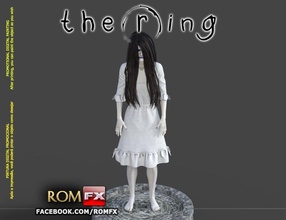 samara ring - horror figure printable morgan ringu sadako yamamura creepy scary movies hollywood spooky jason freddy halloween haunted woman terror art 3d print model - Mito3D
