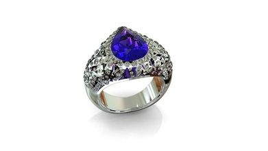 samba ring cg25 gold diamant mode schönheit brillant bague schmuck ringe anneau bijoux 3d 3d print model - Mito3D