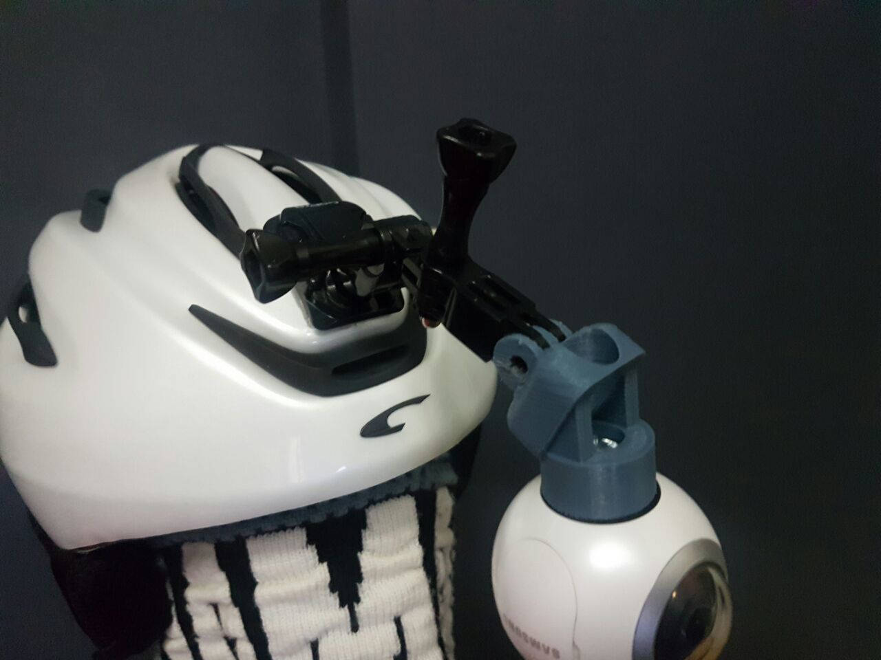 samsung gear 360 gopro ski helmet mount hobby diy 3D print model - Mito3D