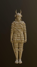 samurai art la sculpture statue l'homme figure 3d blender sculptures 3d print model - Mito3D