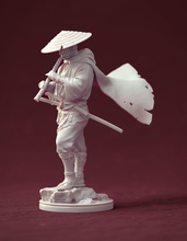 Samurai Bambusflöte Statue Skulptur Ronin Tsushima Krieger Japan Instrument Miniatur Kunst Skulpturen 3d print model - Mito3D