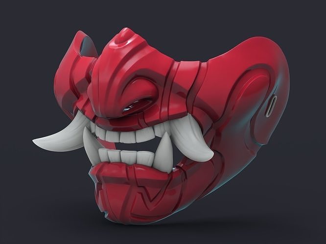 samuray iblis maske sanat japon maskesi kostüm oyunu samuraimask oni heykel japonca gelenekler ghostoftsushima hannya hobi kendin yap 3D print model - Mito3D