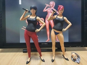 samuray kız kadın karakter vücut okul kızı katana japonca kış anime asya japonya manga bıçaklı silah oyunlar oyuncaklar 3d print model - Mito3D