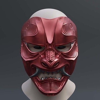 samurai maschera v Giappone giapponese asiatico mempo feudale armatura arte 3d print model - Mito3D