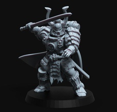 samurai space marine warrior tabletop 28mm wargaming scifi future bladed weapon sci power armor games toys board 3d print model - Mito3D