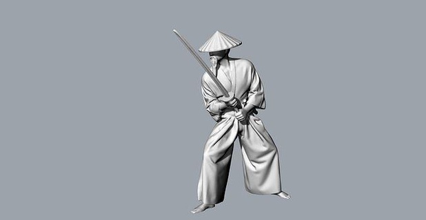 samurai sword fighting state animal characters game printable sculpture decorative goblin mage mesh electronic science creature fantasy character hobby diy mechanical parts 3d print model - Mito3D