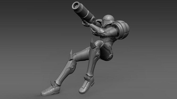 Samus 3d imprimível metroid futurista armaduras personagem arte esculturas 3d print model - Mito3D