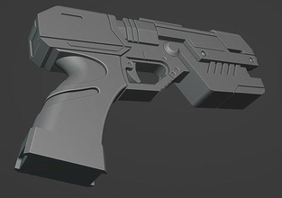 samus blaster pistola arma metroid nintendo giochi giocattoli 3d print model - Mito3D