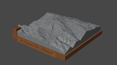 san gorgonio mtn mountain landscape volcano terrain environment nature photogrammetry elevation dem science 3d print model - Mito3D