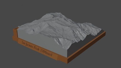san jacinto peak mountain landscape volcano terrain environment nature photogrammetry elevation dem science 3d print model - Mito3D