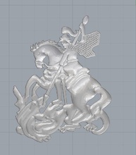 san jorge heykel din şekil sanat yahudi sembol dindar nesne jesu takı kolyeler 3d print model - Mito3D