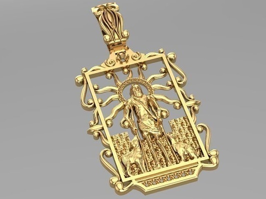 san lazaro anhänger benutzerdefiniert kaution gold dije heilige lazarus 3d druckbar uralt zahl modell schmuck 3d print model - Mito3D