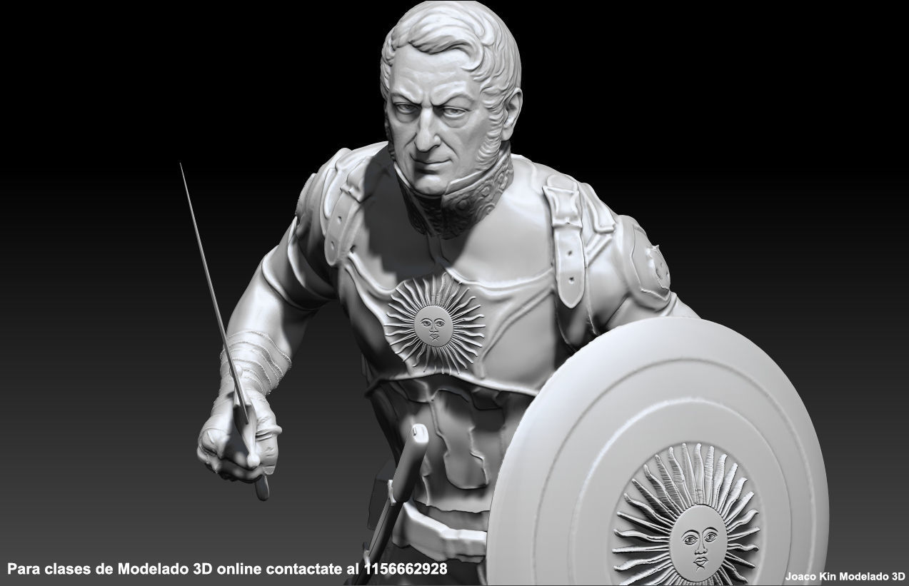 san martin general america argentina procer oid mortales capitan captain games toys 3D print model - Mito3D