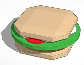 sandwich bread food tinkercad 3d hobby diy 3d print model - Mito3D
