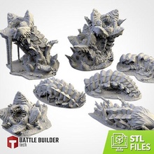 kum solucanları heykel of yaratık warhammer 40k kumdan tepe uzay deniz orklar eldar tyranids canavar şeytan arazi txarli fabrika savaş inşaatçı teknoloji oyuncaklar oyunlar yazı tahtası 3d print model - Mito3D