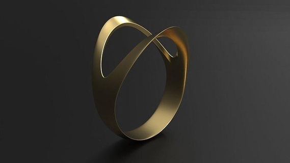 rêve bague 07 mariage abstrait bijoux décoration l'amour conception cadeau fête art unique anneaux décor 3d print model - Mito3D