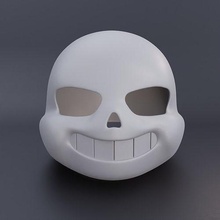 sans undertale helmet 3d print model mask face cosplay 3dprinting printable hobby diy skeleton 3dprint 3d print model - Mito3D
