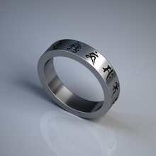 sanskrit ring 3d print model jewelry ring rings sanskrit silver fashion jewelry