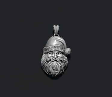 sant claus pendant santa saint nicholas father xmas x mas christmas holiday new year winter human people man character clothing outfits suits old jewelry pendants 3d print model - Mito3D