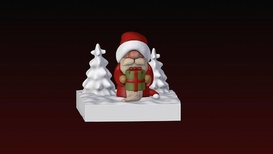 Noel Baba 2 kış hediye kutlama heykelcik kardan adam doğum günü Kutu heykel snowboard yıl dekorasyon masaüstü kar küresi kayakçı küre bere geleneksel bağlayıcı oyunlar oyuncaklar 3d print model - Mito3D