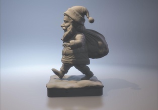 santa claus contento anno festivals decorazione vacanza arte sculture 3d print model - Mito3D