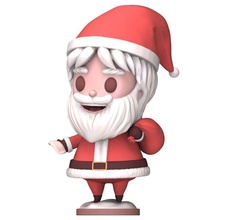 Noel Baba sanat karakter mutlu vücut kutlama kış sezon santa çizgi film insan adam chibi'nin baskı heykel heykeller claus xmas 3d print model - Mito3D